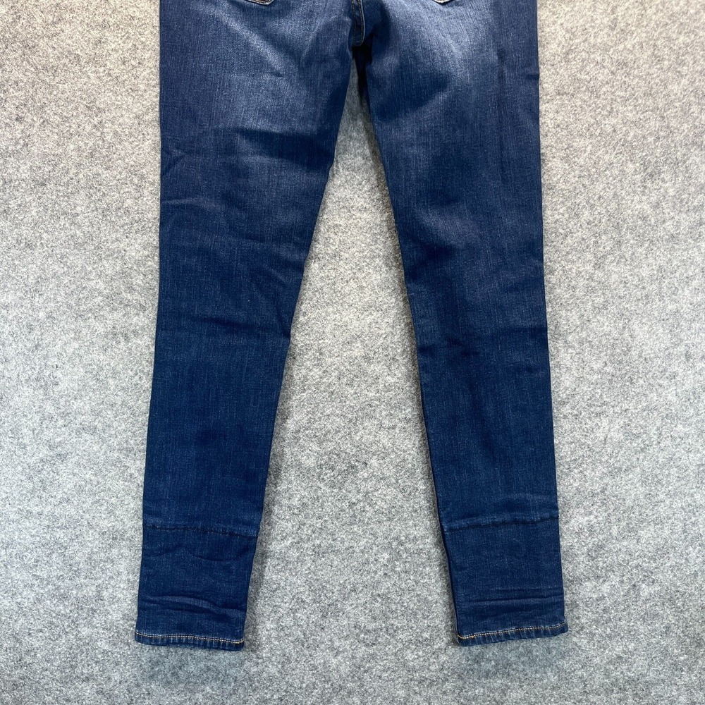 Distressed Dark Wash Women’s Jeans with Leopard Patch - Picture 11 of 13